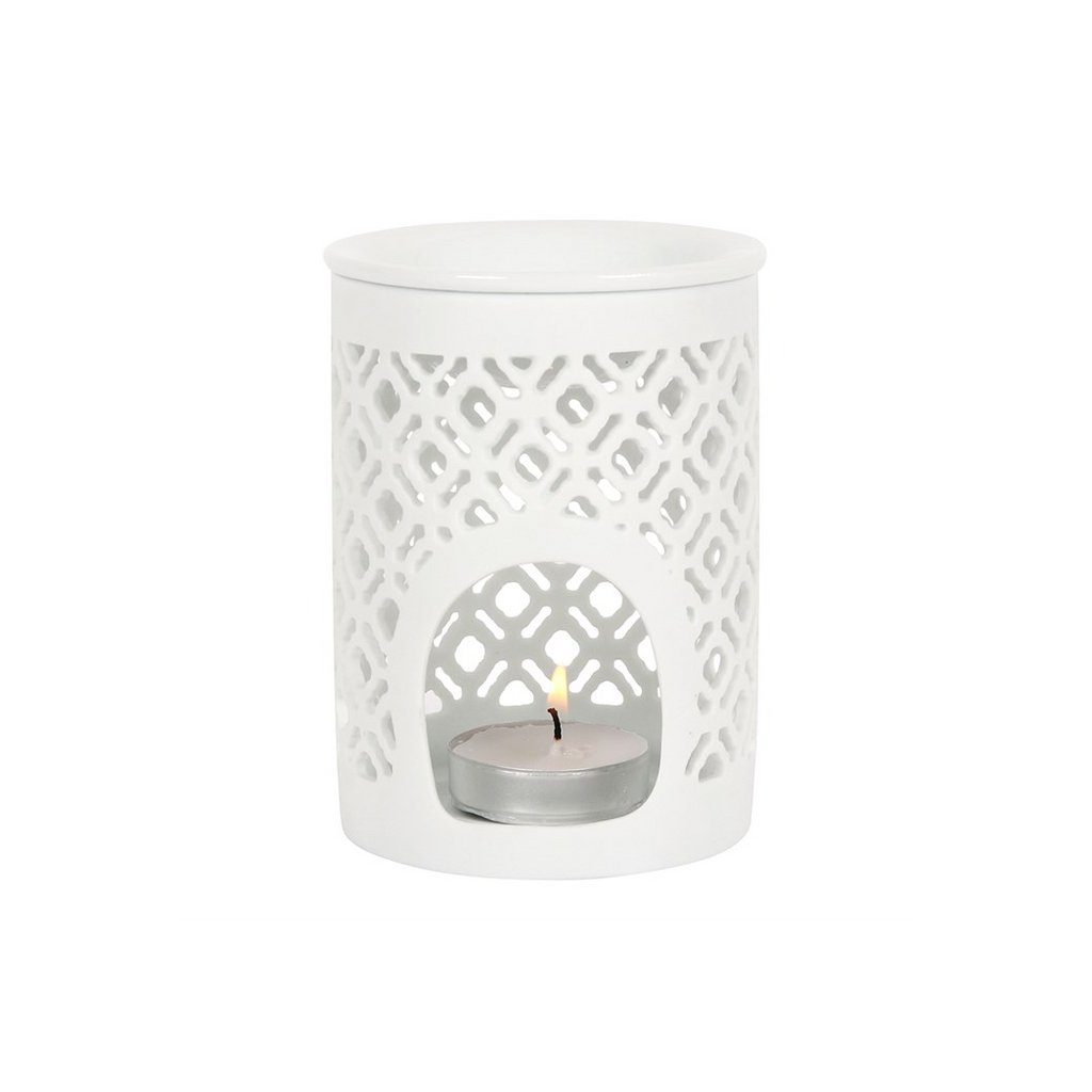 Matte Lattice Cut Oil Burner