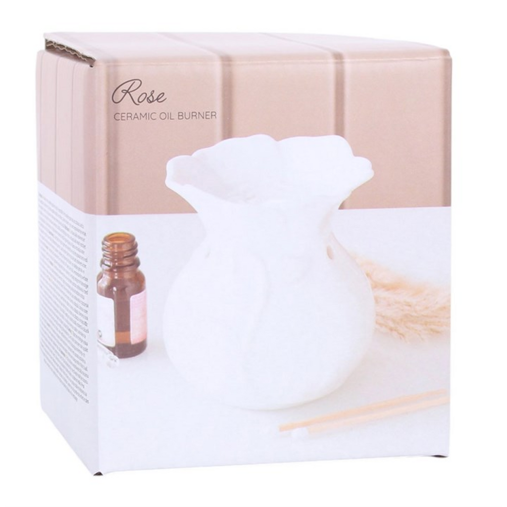 White Rose Oil Burner and Wax Warmer