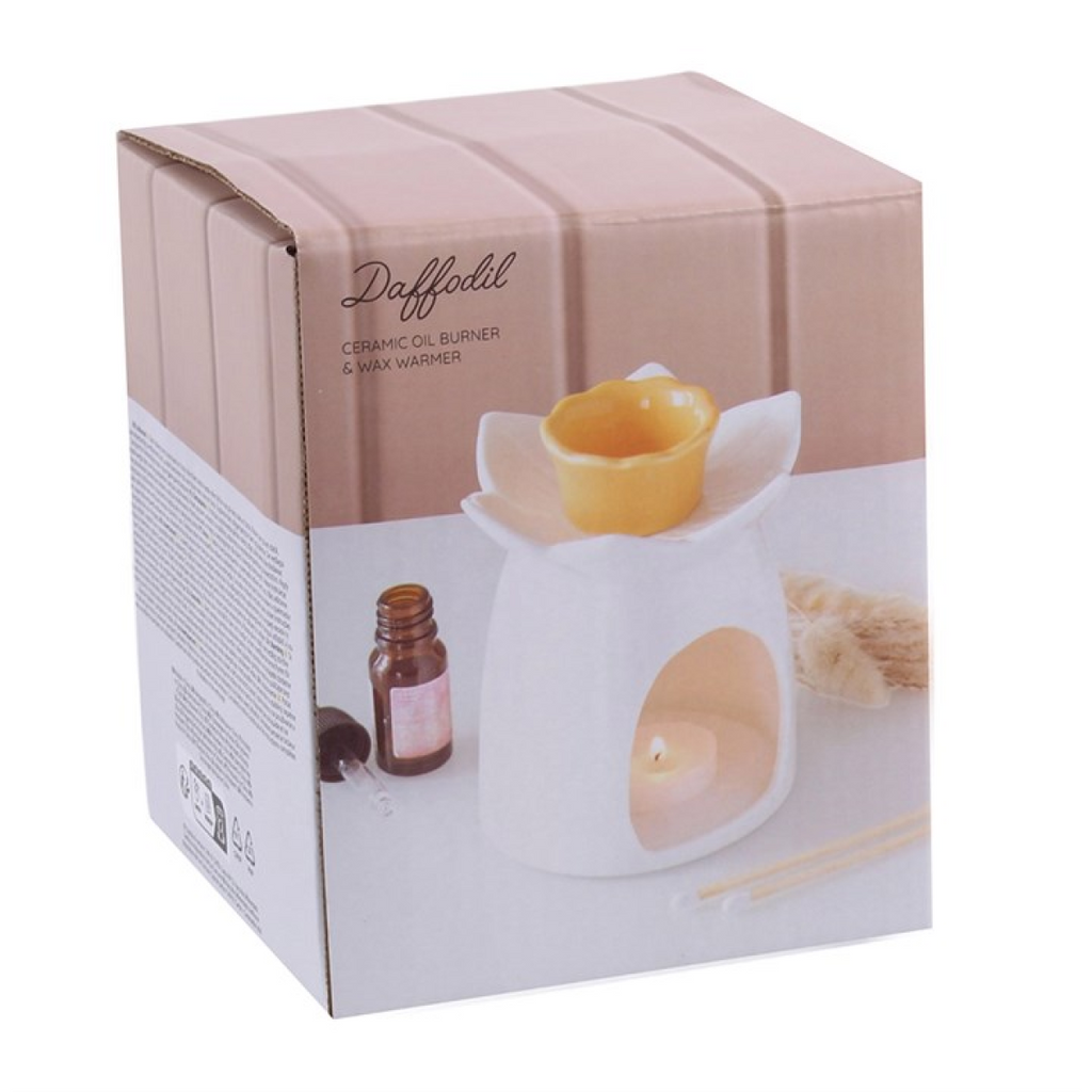 White Daffodil Oil Burner and Wax Warmer