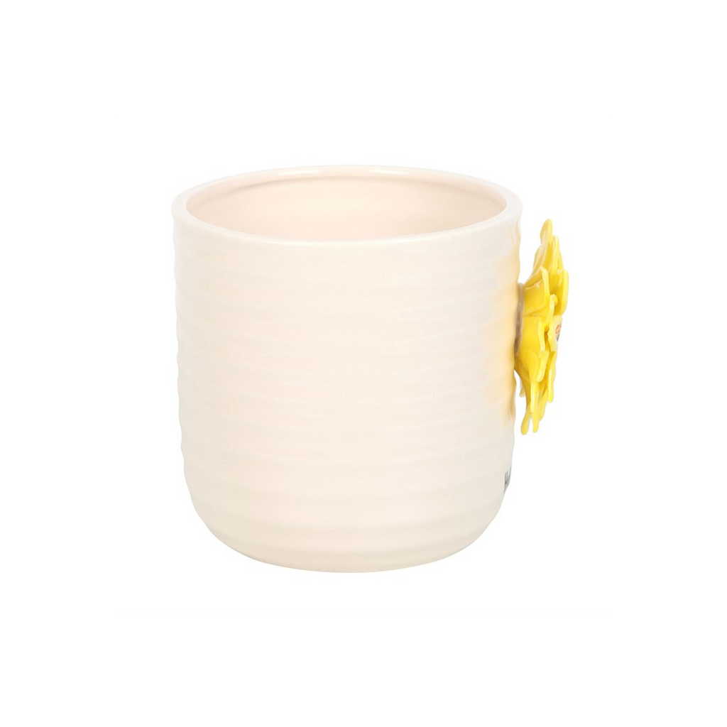 Hello Sunshine Plant Pot with 3D Sunflower
