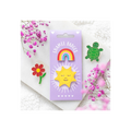 Set of 2 Rainbow and Sun Pin Badges