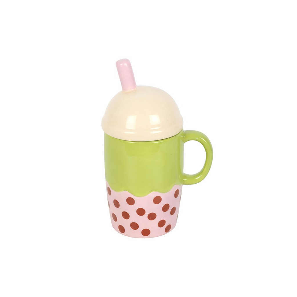 Kawaii Bubble Tea Lidded Mug