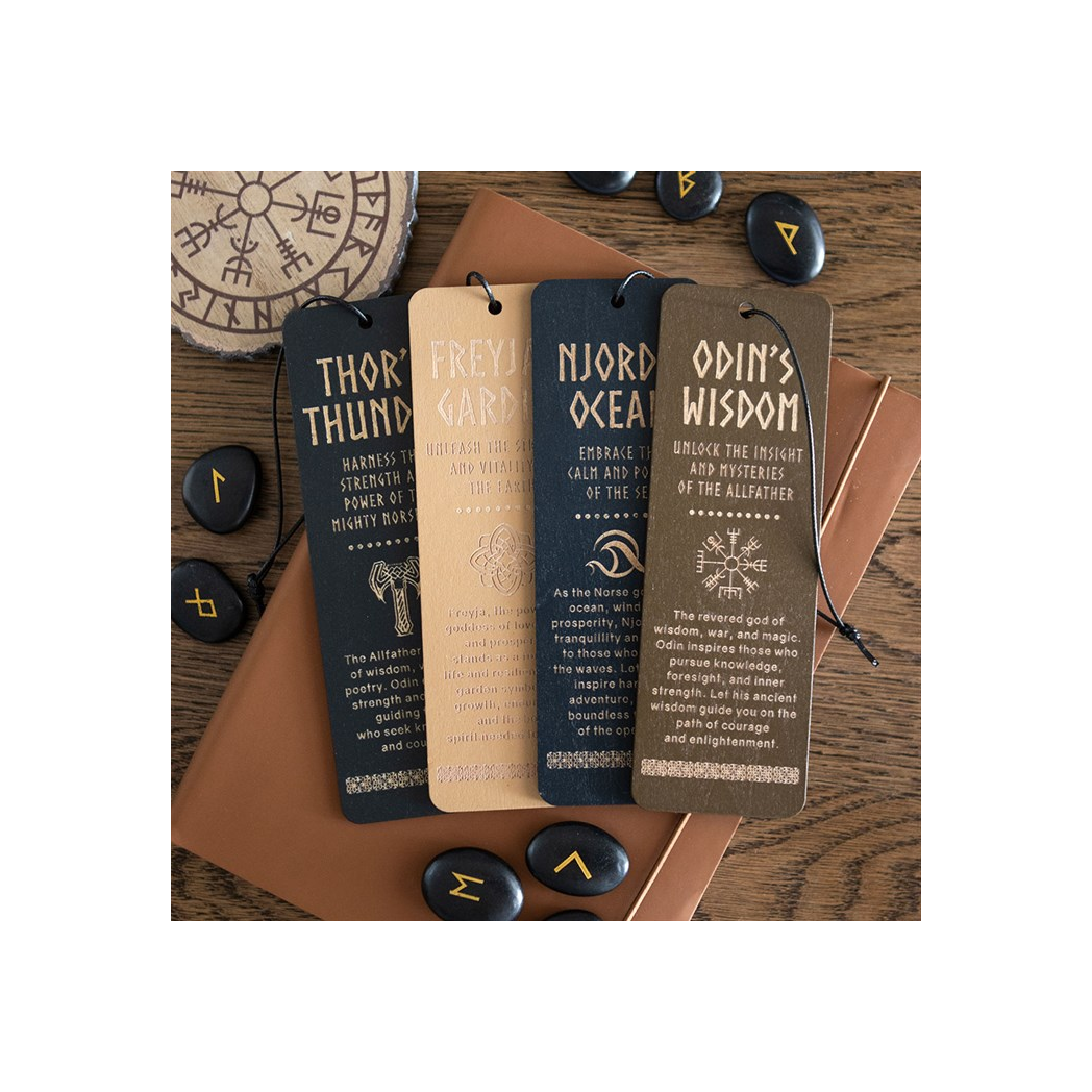 Njord's Ocean Wooden Bookmark