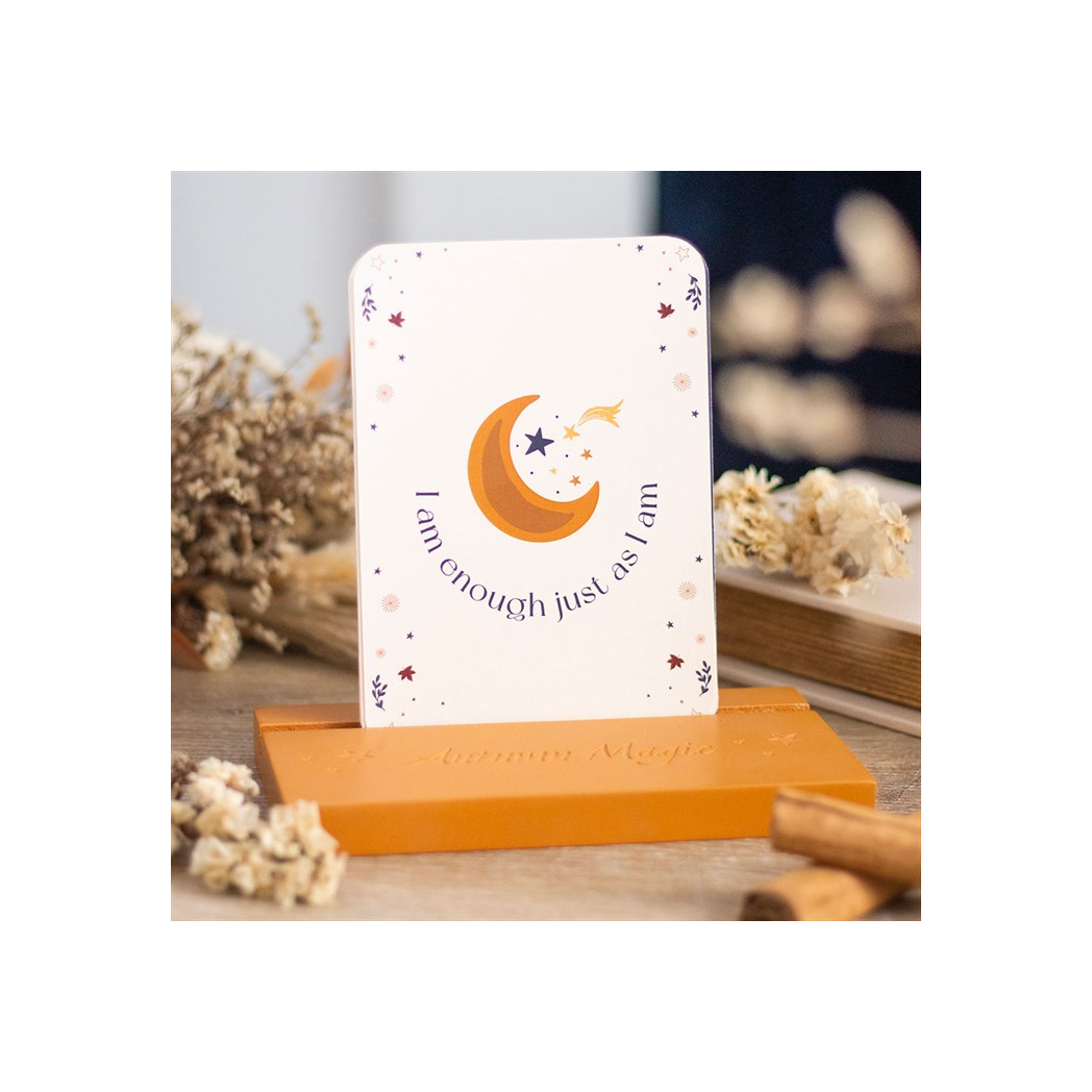 Autumn Magic Affirmation Cards with Wooden Stand