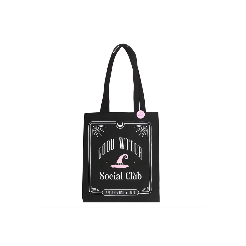 Good Witch Social Club Polycotton Tote Bag with Pin Badge