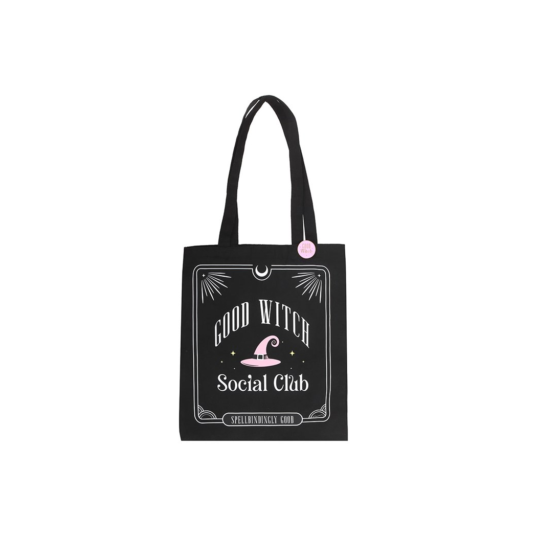Good Witch Social Club Polycotton Tote Bag with Pin Badge