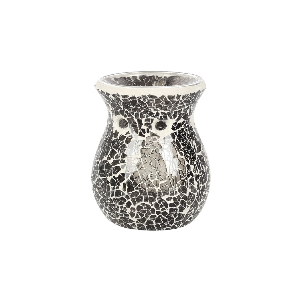 Small Gunmetal Grey Crackle Oil Burner and Wax Warmer