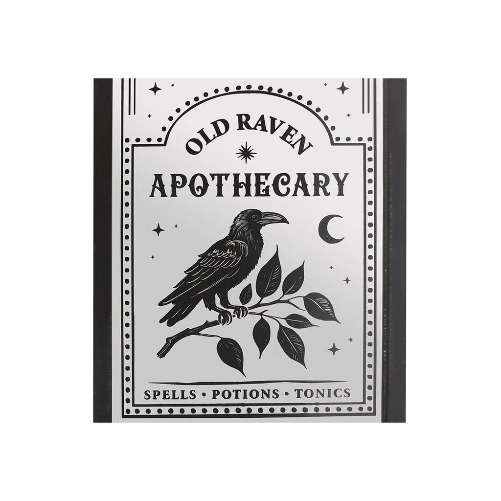 Old Raven Apothecary Mirrored Wall Art