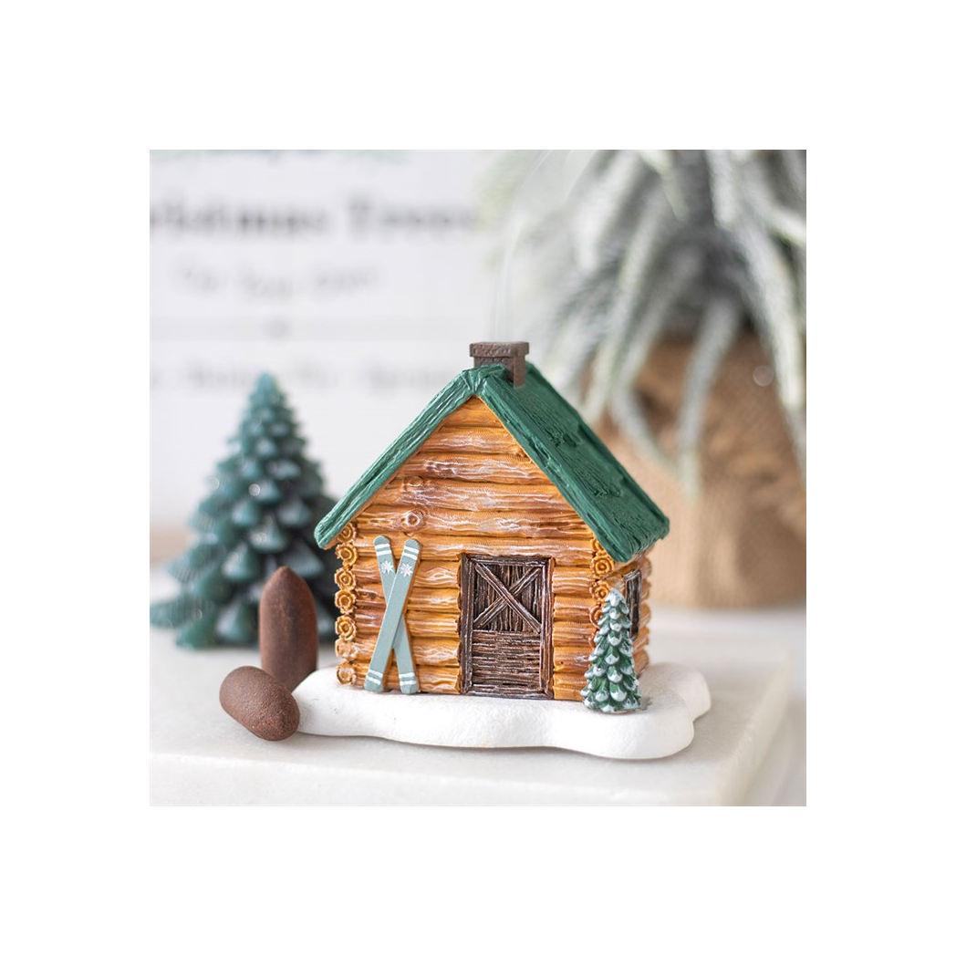 Cabin Ski Chalet Incense Cone Holder
