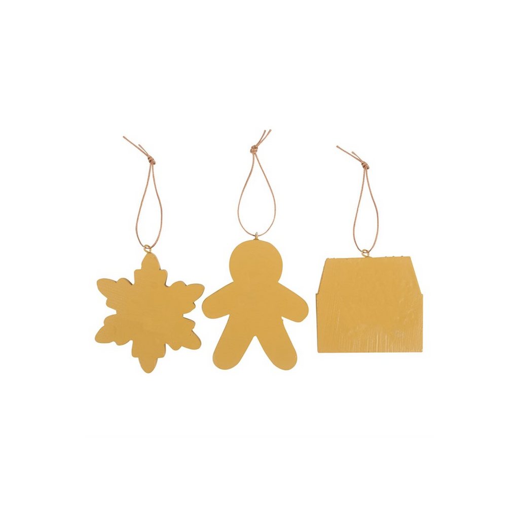 Set of 3 Hanging Gingerbread Decorations