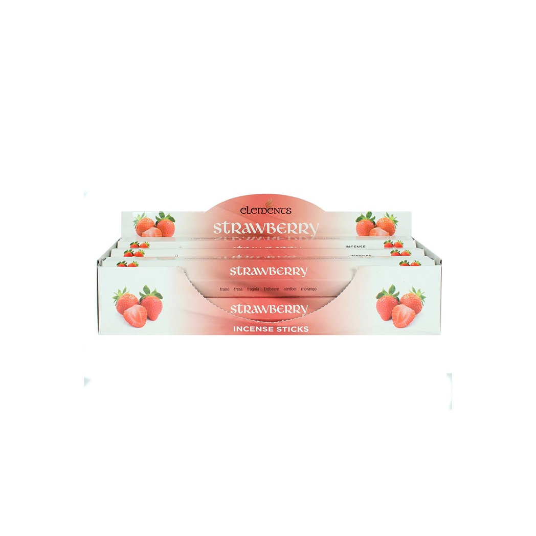 Set of 6 Packets of Elements Strawberry Incense Sticks