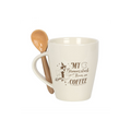 My Broomstick Runs on Coffee Mug and Spoon Set