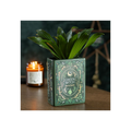 Green Witch Book Shaped Vase