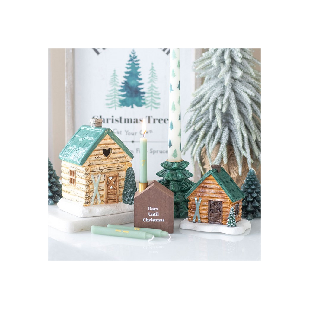 Cabin Ski Chalet Incense Cone Holder