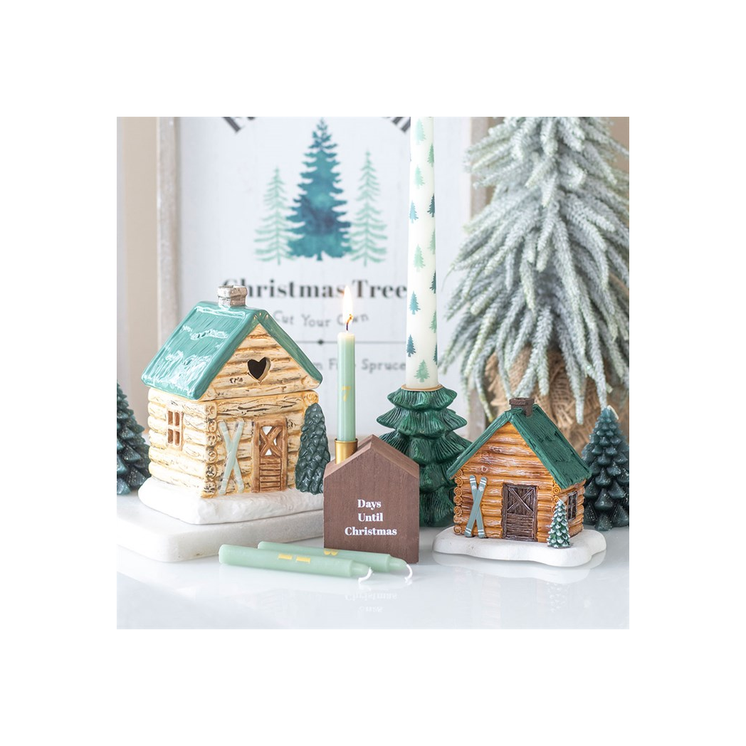 Cabin Ski Chalet Incense Cone Holder