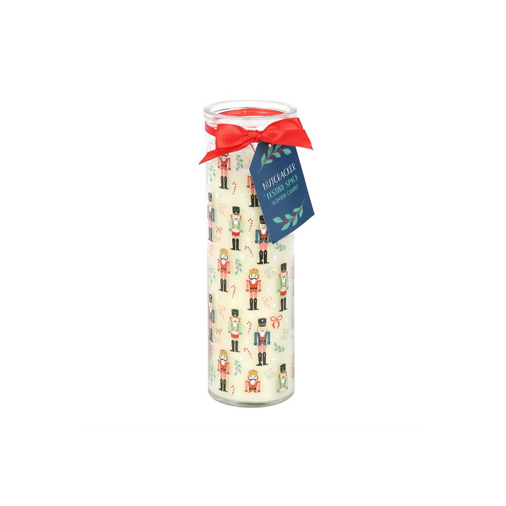 Nutcracker Print Festive Spice Tube Candle