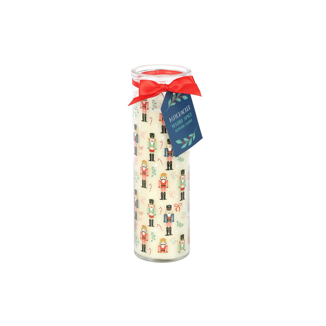 Nutcracker Print Festive Spice Tube Candle