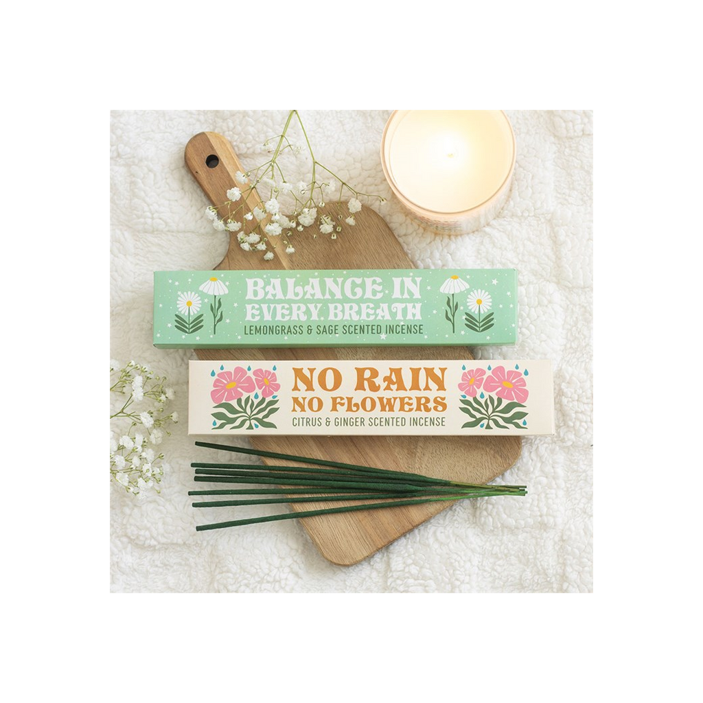Set of 2 No Rain, No Flowers Incense Stick Packs