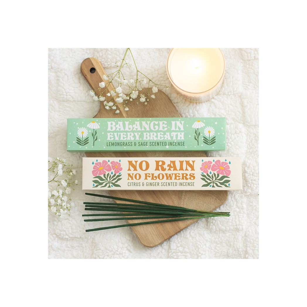 Set of 2 No Rain, No Flowers Incense Stick Packs
