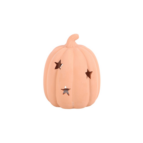 9cm Terracotta Pumpkin Tealight Holder