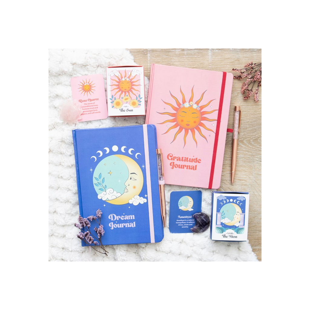 The Sun Gratitude Journal with Rose Quartz Pen