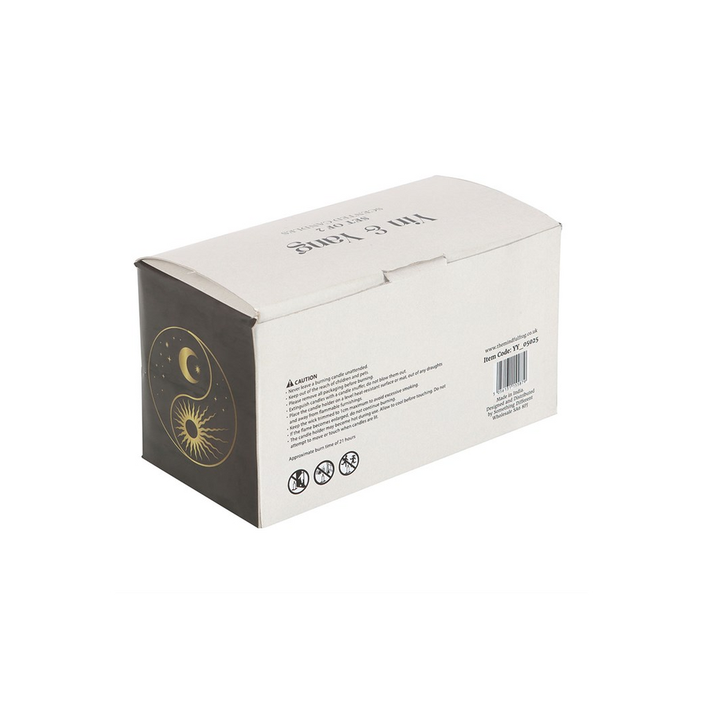 Set of 2 Yin Yang Black Oud and Coconut Candles