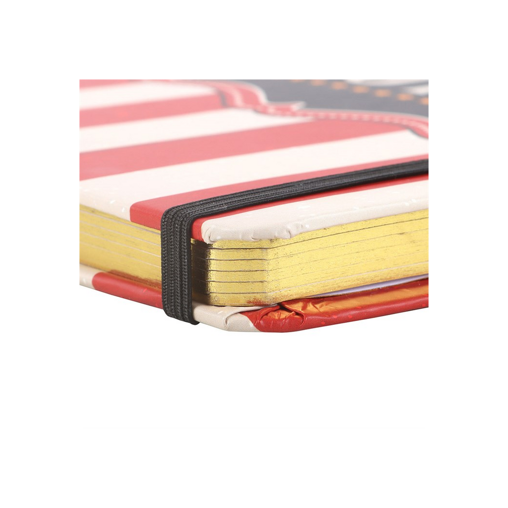 Red Circus Stripe A5 Notebook