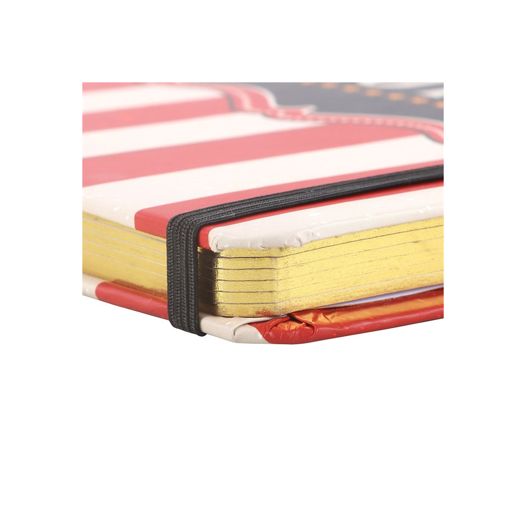 Red Circus Stripe A5 Notebook