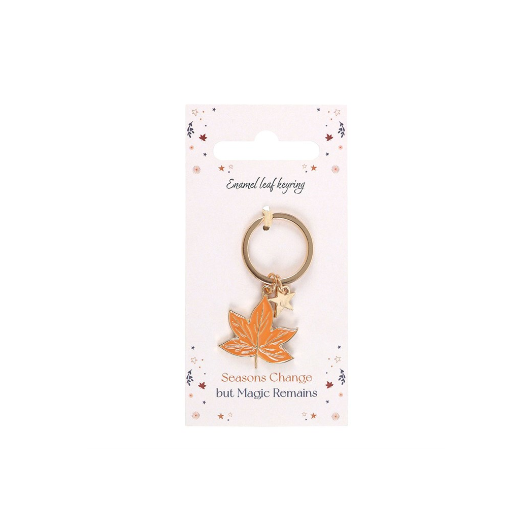 Autumn Magic Leaf Keyring
