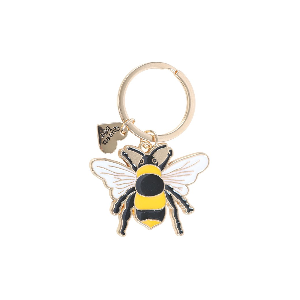 Queen Bee Enamel Keyring