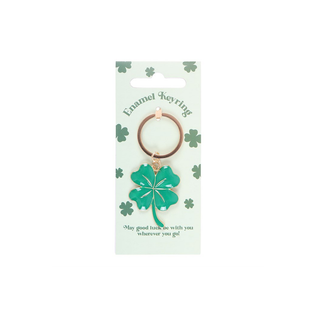 Lucky Four-Leaf Clover Keyring