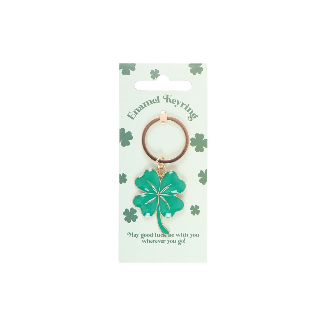 Lucky Four-Leaf Clover Keyring