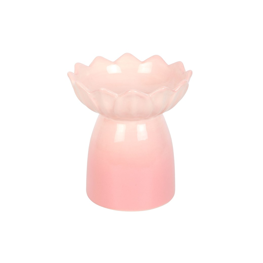 Pink Water Lily Oil Burner and Wax Warmer