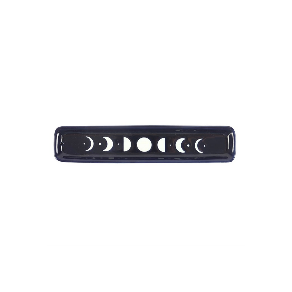 Blue Moon Phase Ceramic Incense Ash Catcher
