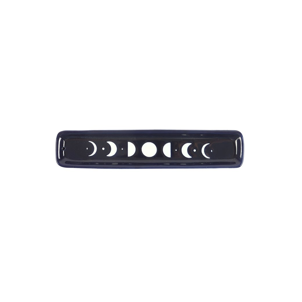 Blue Moon Phase Ceramic Incense Ash Catcher