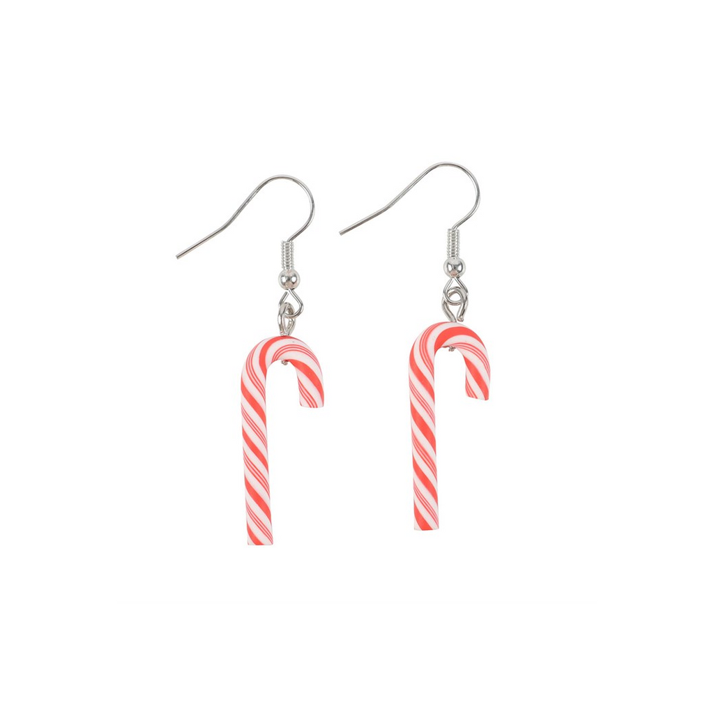 Candy Cane Dangle Earrings
