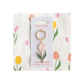 Pink Tulip Keyring