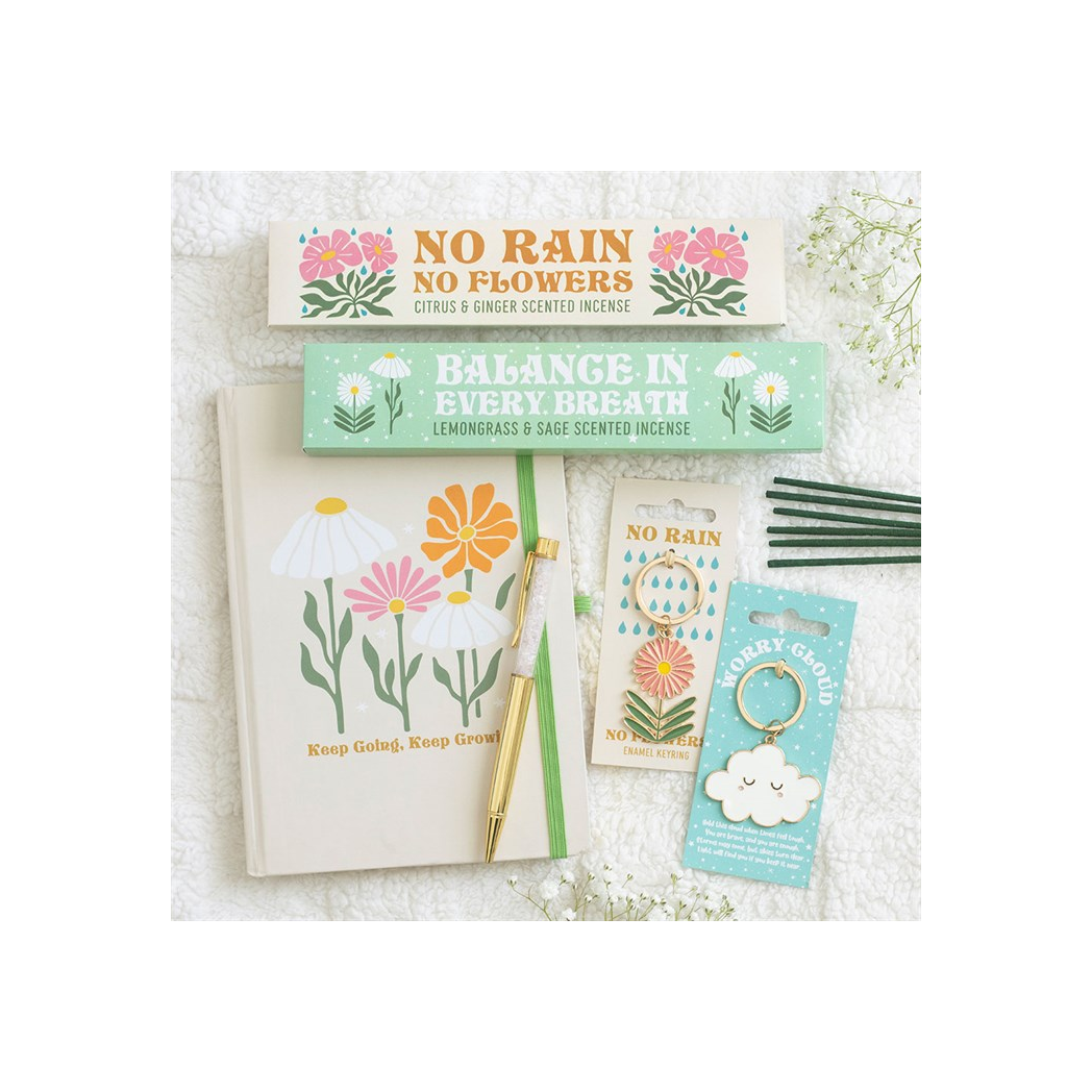 No Rain, No Flowers Keyring