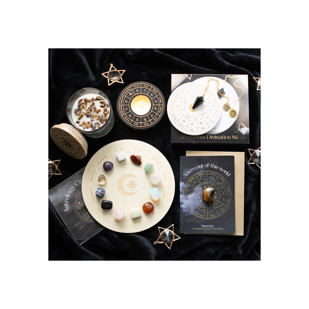 Astrology Wheel Crystal Grid Set