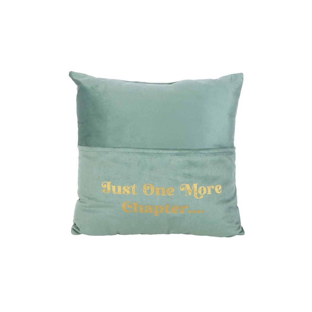 Just One More Chapter Cushion with Book Pocket