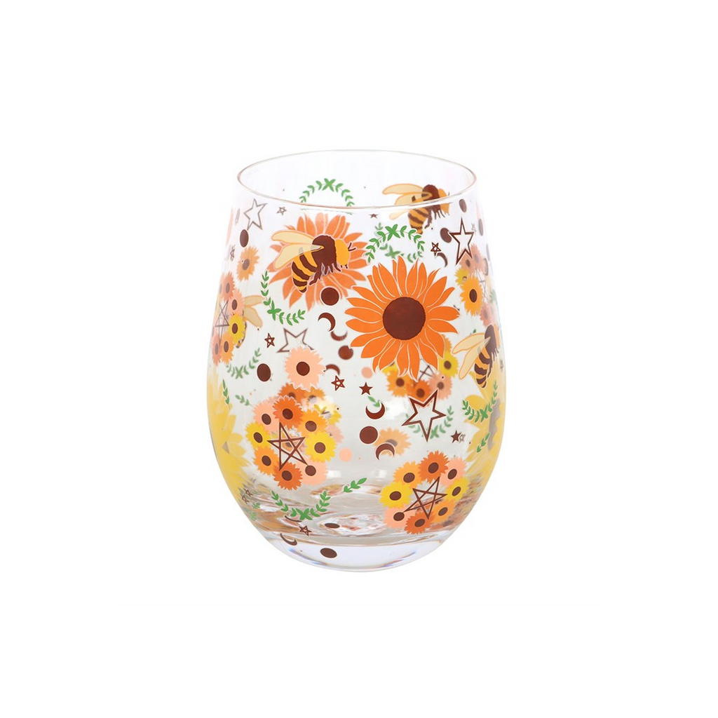 Bee Radiant Print Stemless Glass