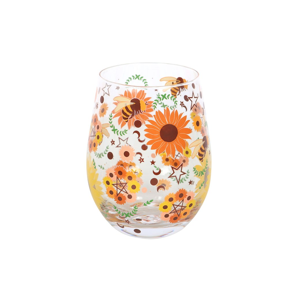 Bee Radiant Print Stemless Glass