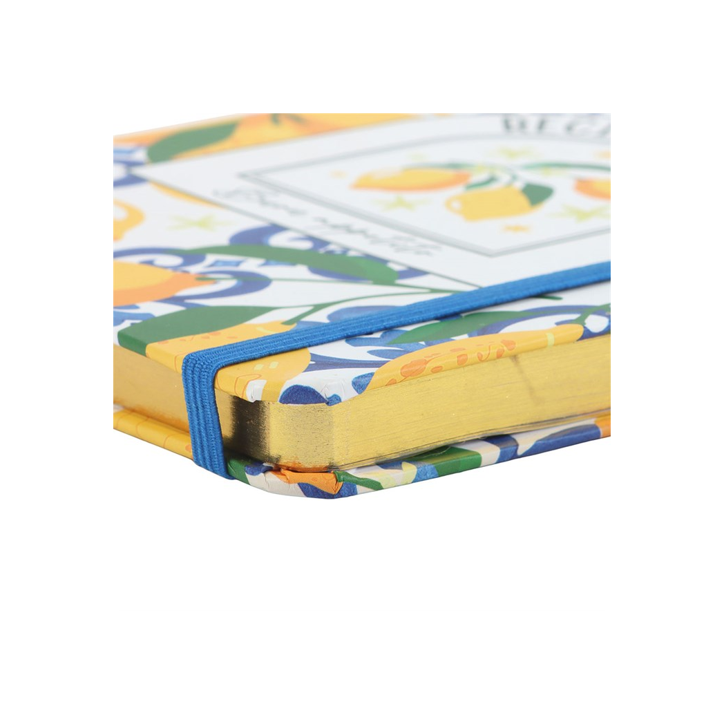 Italian Lemon Print A5 Recipe Journal