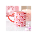Love Yourself Checkered Mug with Heart Handle