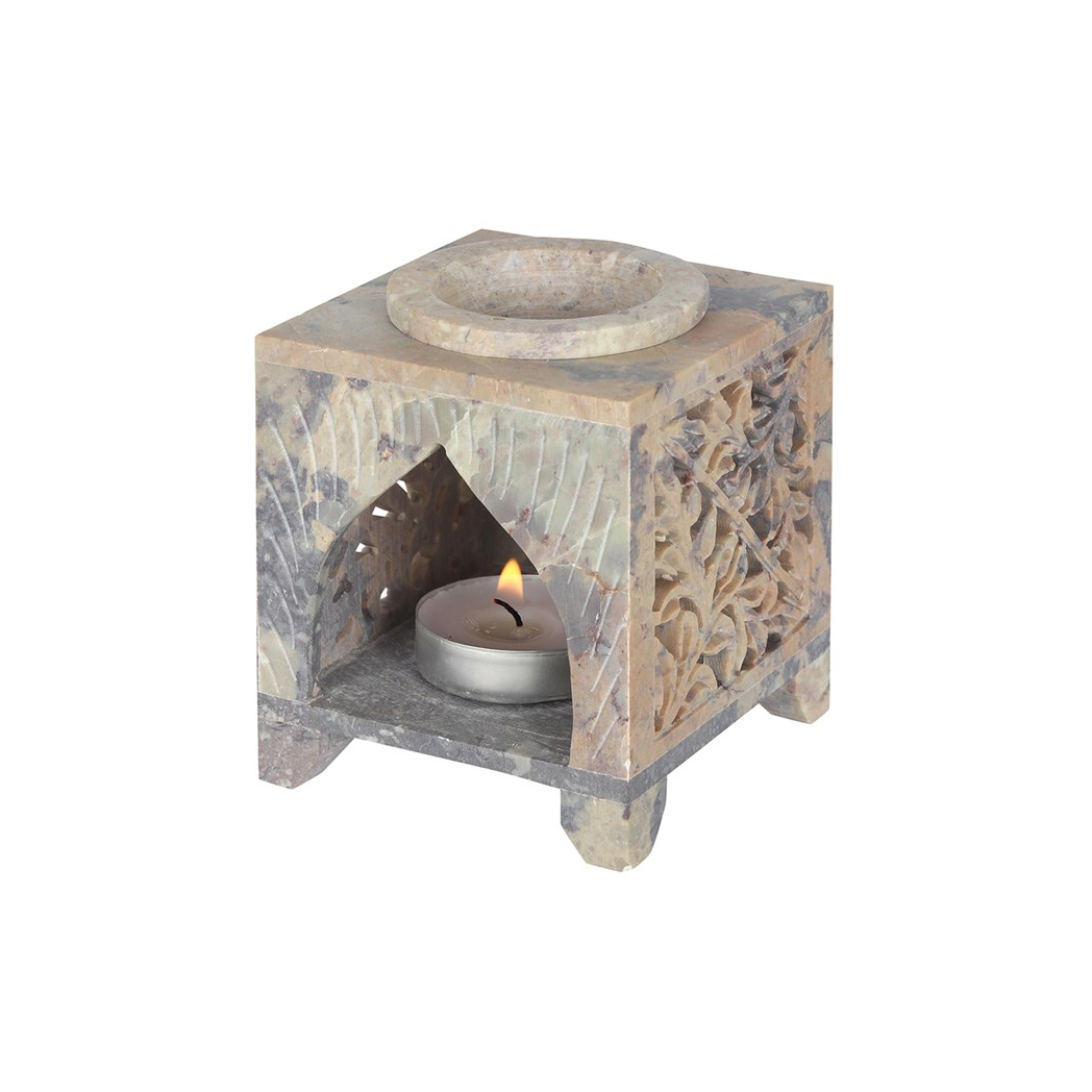 Moroccan Arch Cutout Soapstone Oil Burner