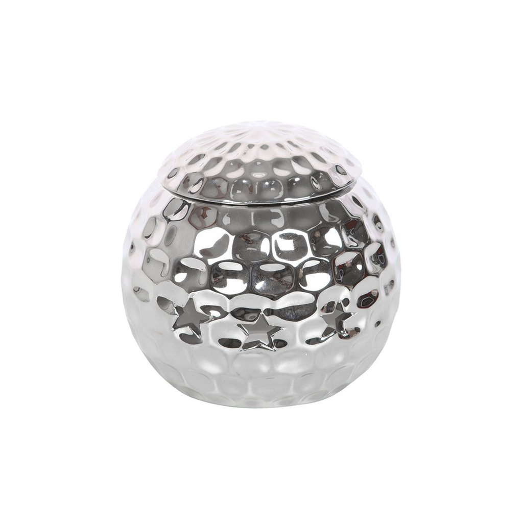 Silver Disco Ball Oil Burner