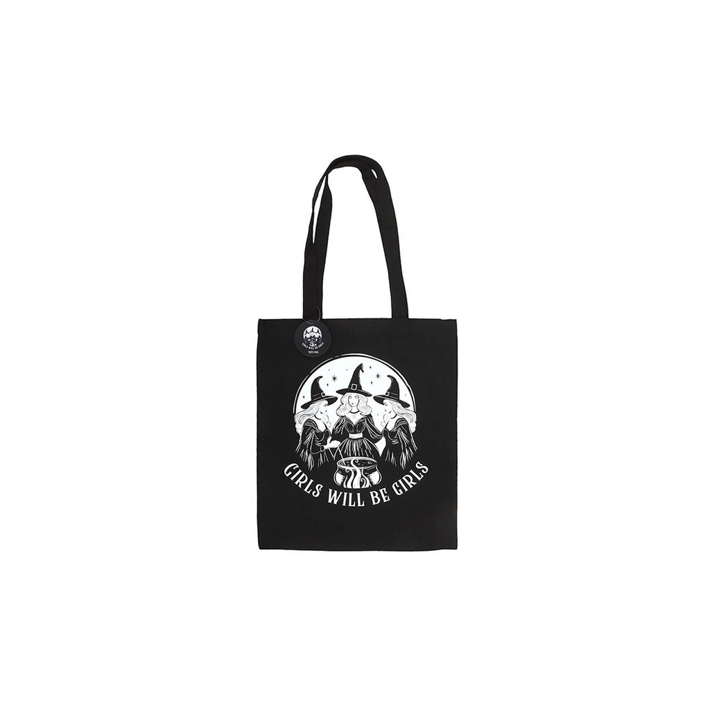 Girls Will Be Girls Witchy Polycotton Tote Bag