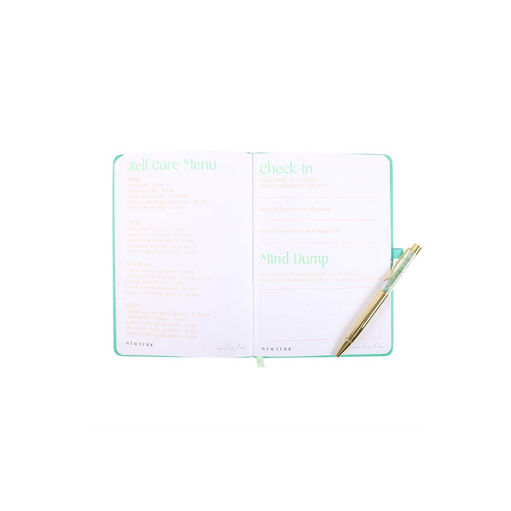 A5 Wellness Journal with Aventurine Pen