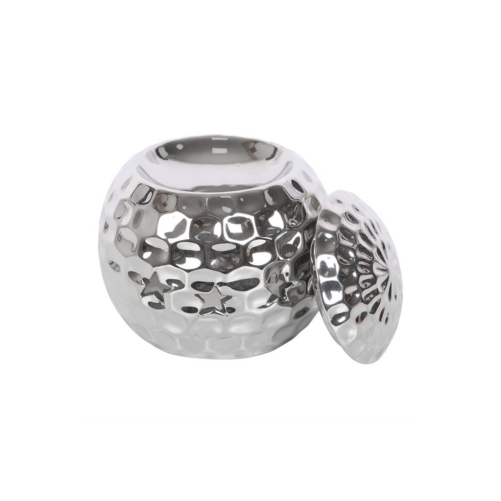 Silver Disco Ball Oil Burner