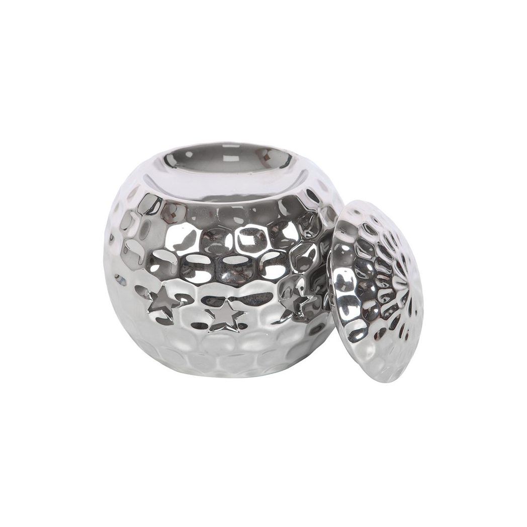 Silver Disco Ball Oil Burner